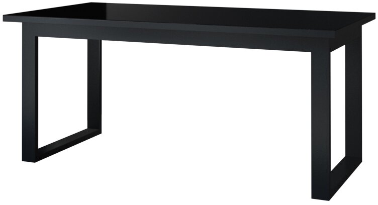 E-shop Jedálenský stôl HEMI čierna / čierne sklo