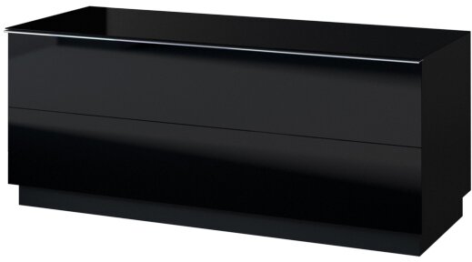 E-shop Tv stolík HEMI 41 čierna / čierne sklo