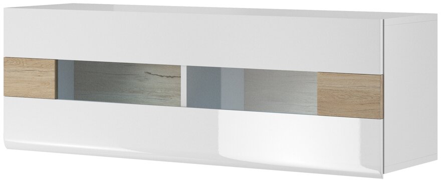 Závesná skrinka TALON 08 biela / biely lesk / dub san remo