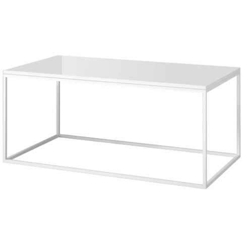 Konferenčný stolík HEMI 99 biela / biele sklo