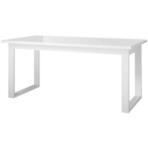 Jedálenský stôl HEMI biela / biele sklo