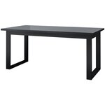 Jedálenský stôl HEMI čierna / čierne sklo