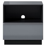 Tv stolík HEMI 37 čierna / šedé sklo