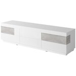 Tv stolík SOLO 40 biela / biely lesk / beton title=
