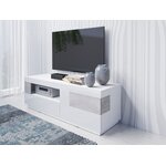 Tv stolík SOLO 41 biela / biely lesk / beton
