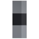 Závesná skrinka HEMI 07 L/P čierna / šedé sklo